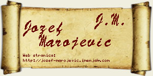 Jožef Marojević vizit kartica